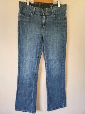 Riders by Lee Straighter Leg Jeans Mid Wash Blue Denim Size 12x32 Y2K GUC